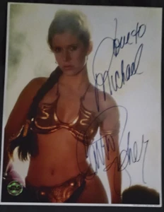 RARE Star Wars Princess Leia Signed By Carrie Fisher 11x14 Official Pix GRAIL - Picture 1 of 15