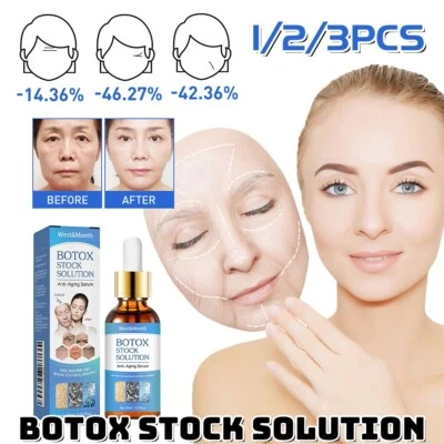 Stock Solution Plump Skin Hyaluronic Deep Wrinkle Facial Serum Wrinkles Essence - image 1 of 4