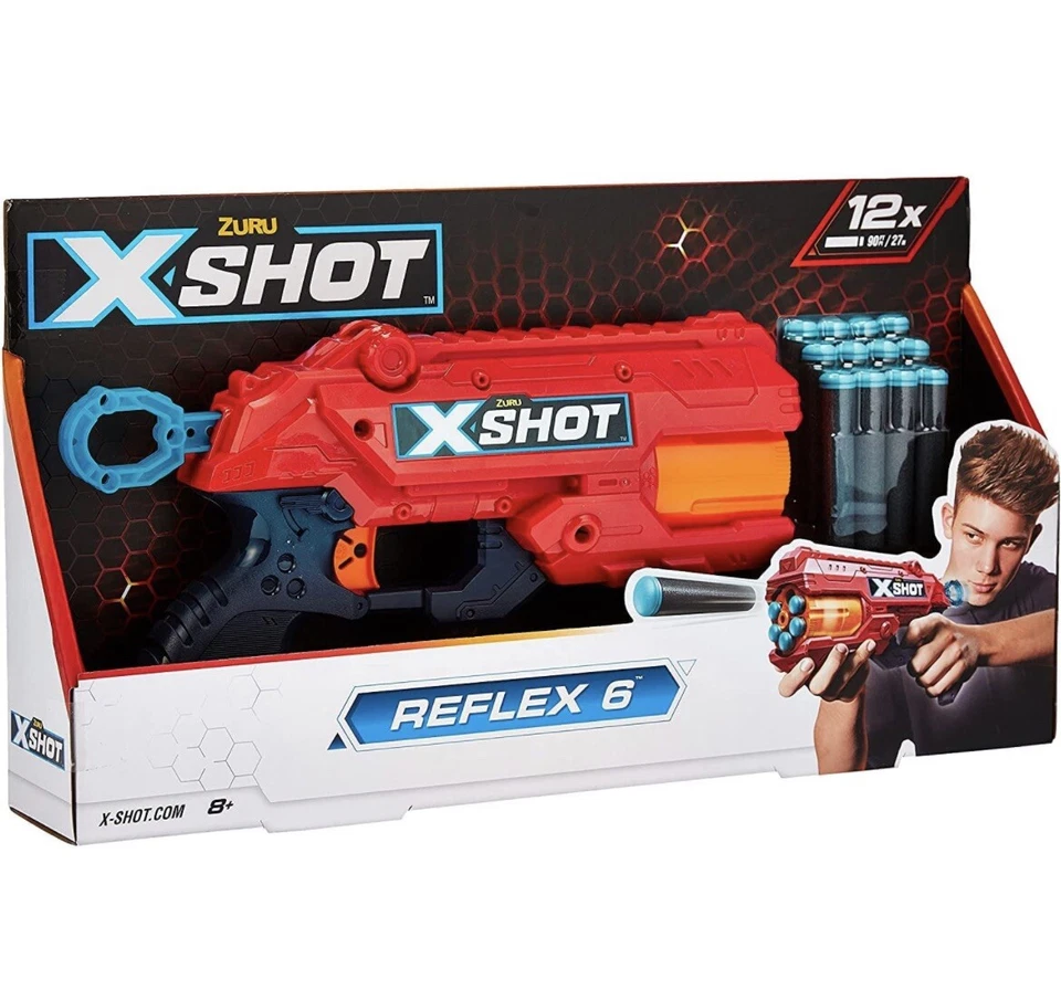 ZURU X-Shot Excel Double Refle Foam Dart Blaster with 12 Dart