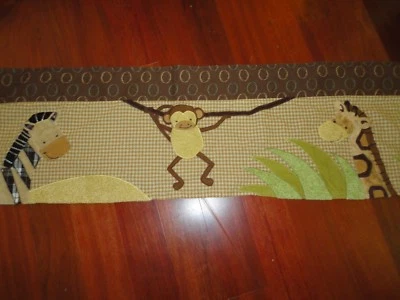 CENEFA CORDEROS E HIEDRA JIRAFA MONOS CEBRAS LEONES ZOOLÓGICO VERDE MARRÓN BEBÉ 15 X 60  Foto 1 de 4