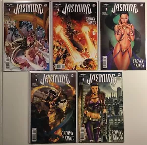 5x JASMINE comic # 1 ~ Complete A B C D E VARIANT SET ~ Crown of Kings Zenescope - Picture 1 of 6