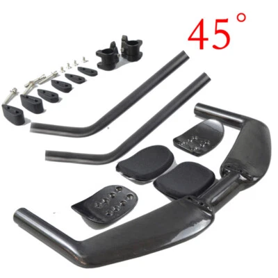 Manillar de bicicleta de carbono 31,8 mm 45°/25° Aerobar Bullhorn Bar para bicicleta de contrarreloj Foto 1 de 4