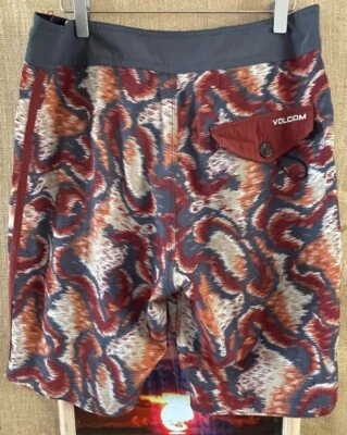 Volcom 4-way stretch men’s multi-color board shorts pocket 31 - Image 1 of 4