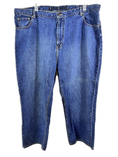 Nautica mens jeans size 44 x 30 waist measures 46" blue denim 4 pockets cotton
