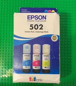 Epson - EcoTank 502 3-Pack Ink Bottles - Cyan/Magenta/Yellow - Picture 1 of 3