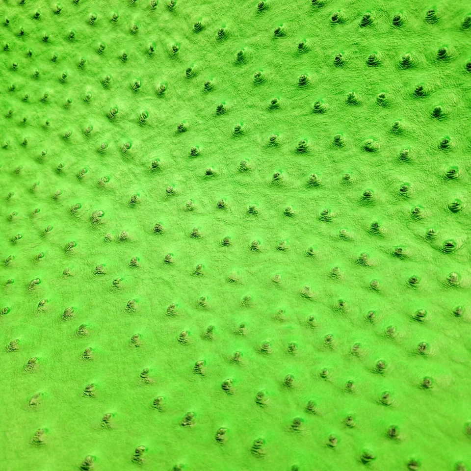 MUSE FABRICS NEON GREEN OSTRICH VINYL GOOSEBUMP LIME MONSTER SKIN FABRIC 54" BY THE YARD