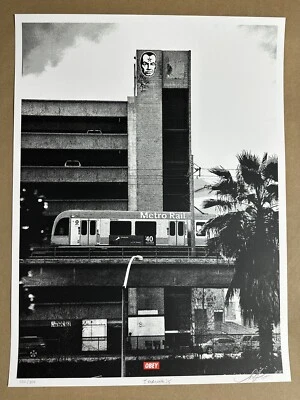 Póster serigrafiado 2015 Obey Giant Shepard Fairey encubierto a abierto: Gran Hermano Foto 1 de 4