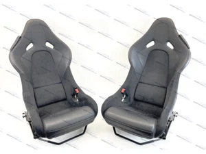 GENUINE MCLAREN 720S CARBON BUCKET SEATS IN BLACK ALCANTARA/ LEATHER W/ RED - Picture 1 of 6