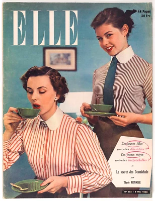 Brigitte Bardot cover & inside Jean Jacquelin FRENCH ELLE MAGAZINE May 1950 232 - Image 1 of 4