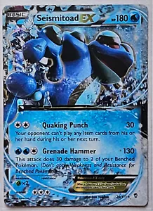 SEISMITOAD EX 20/111 Furious Fists Pokemon card - Ultra Rare LP - Picture 1 of 3