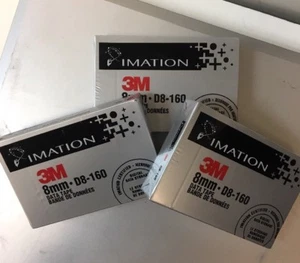 Lot of 3 Imation 8mm 160M Data Tape D8-160 45386 New - Picture 1 of 4