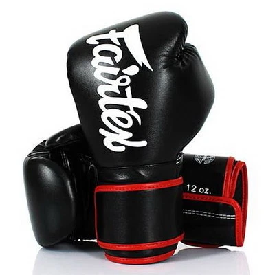 FAIRTEX MUAY THAI KICK BOXING GLOVES BGV14 BLACK COLOR MMA SAVE TRAINING PUNCH