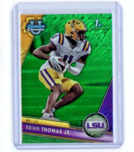 BRIAN THOMAS JR. 2023 Bowman Chrome U GREEN SHIMMER REFRACTOR /99 LSU Tigers #8