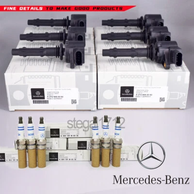 6 Set UF535 Ignition Coils & Spark Plugs for Mercedes C250 GL450 ML350 19005267 - Image 1 of 4