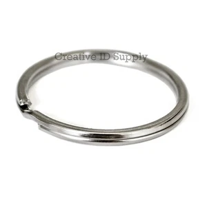 Wholesale Lot 100 Key Rings 32mm 1-1/4" Split Ring Metal Keychain Silver Bulk - Picture 1 of 7