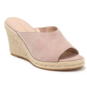 Stuart Weitzman Wonda Espadrille Wedge Mule SANDALS Size 6.5 Dolce Suede NEW - Picture 1 of 17