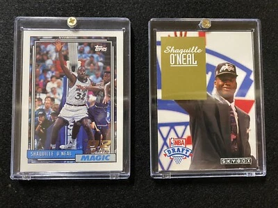 Shaquille O’Neal Rookie Cards 92-93 Topps #362 and 92-93 Skybox Draft Pick #DP1 - Image 1 of 4