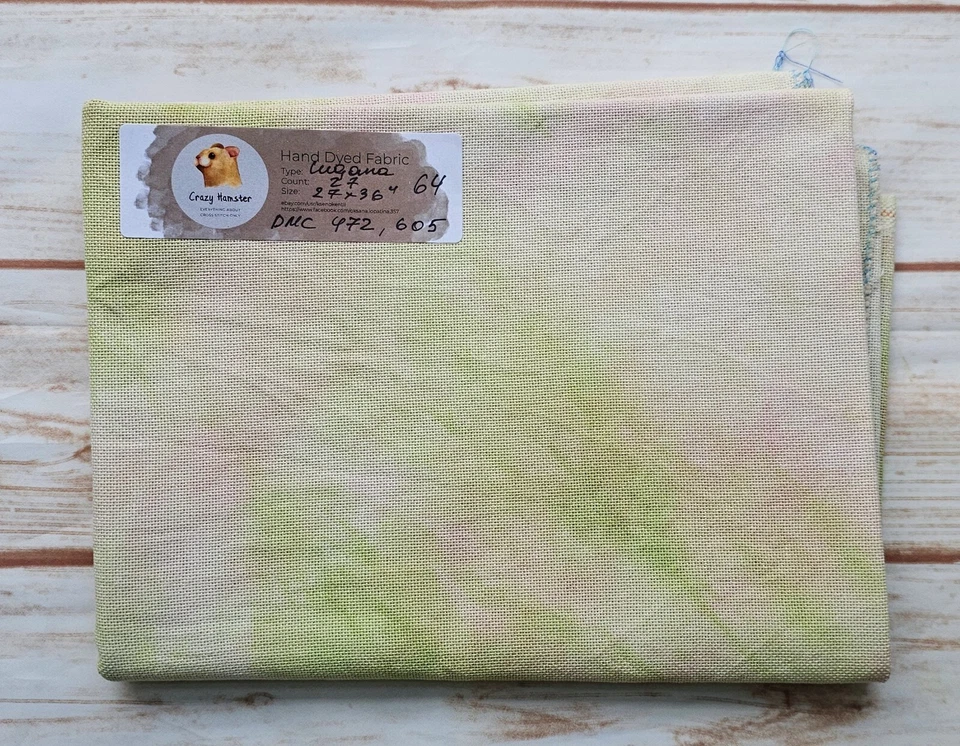 Tejido de punto de cruz tejido uniforme teñido a mano Linda 18"x27" DMC #etiqueta marina Foto 1 de 1