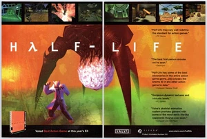 Anuncio impreso vintage 1998 Half Life FPS PC juego original válvula promoción póster arte - Imagen 1 de 4