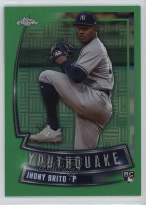 2023 Topps Chrome Update Youthquake Green Refractor /99 Jhony Brito Rookie RC - Image 1 of 2