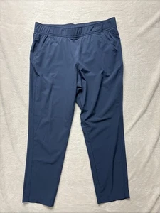 Eddie Bauer Womens Large Pull On Pants Blue Hiking Camping Lightweight Pockets - Picture 1 of 7