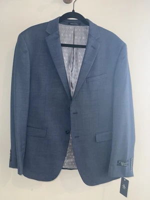 Chaqueta de traje de dos botones original Penguin para hombre mezcla de lana (40R) azul marino Foto 1 de 4