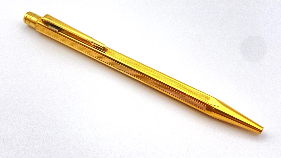 VINTAGE CARAN D`ACHE ECRIDOR BALLPOINT PEN IN GOLD PLATED MADE IN SWITZERLAND - Image 1 of 4