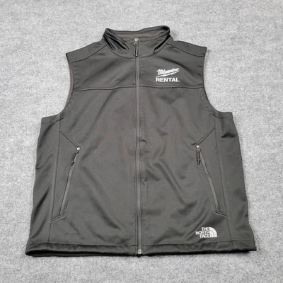 The North Face Vest Mens XL Black WindWall Softshell Full Zip Milwaukee Tool - Image 1 of 4