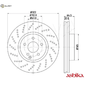 2x BRAKE DISC 60-00-0520 FOR MERCEDES-BENZ C-CLASS/T-Model E-CLASS/Convertible - Picture 1 of 9