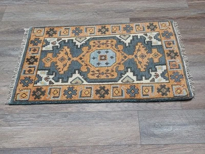 Alfombra Bohemia Oushak, Alfombra Turca Oushak, Alfombra Contemporánea Hecha a Mano, 2x3 Pies Foto 1 de 4