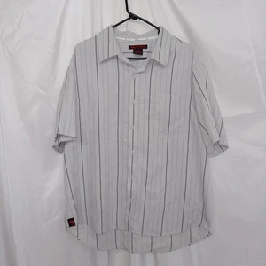 Tony Hawk Light Grey Striped Button Up Skater Shirt Mens Size XL - Picture 1 of 12
