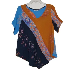 Mission Canyon Santa Barbara Women's Tunic Batik Artsy Art to Wear V Neck OS - Picture 1 of 10
