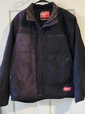 MILWAUKEE TOOLS JACKET MENS LARGE BLACK WEATHER RESISTANT GRIDIRON TRADITIONAL - Image 1 of 4