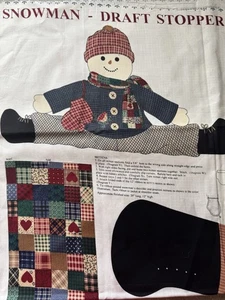 Tapón de tiro muñeco de nieve cortar y coser tela de algodón por panel - Imagen 1 de 3