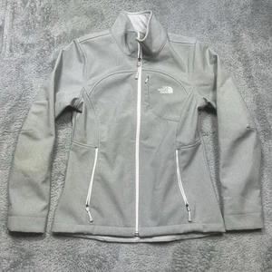The North Face Apex Bionic Softshell Jacket Womens M Light Gray Windwall EUC - Picture 1 of 17