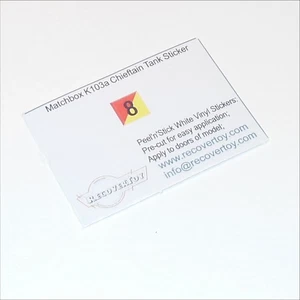 Matchbox Lesney King Size K103a Battle Kings Chieftain Tank Sticker - Picture 1 of 3