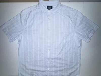 Charles Tyrwhitt Casual Button Down Shirt Men’s XL Short Sleeve Striped Blue - Image 1 of 4