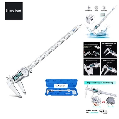 Digitaler Messschieber, 300mm Messschieber aus Edelstahl, spritzwassergeschüt... - Bild 1 von 4