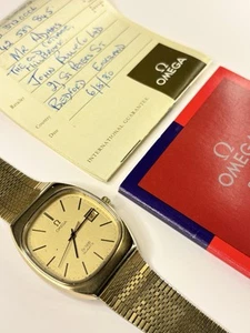 Reloj de vestir OMEGA De Ville *+ PAPELES* vintage años 70’s cuarzo dorado 392.0006 - Imagen 1 de 9
