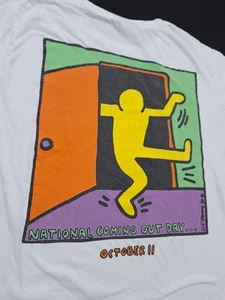 Camiseta De Colección Keith Haring 1988 Día Nacional de Salir del Hogar Adulto Talla L - Imagen 1 de 11