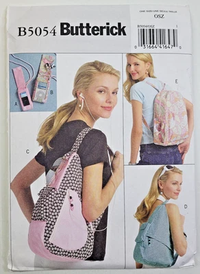 Butterick Sewing Pattern 5054 Backpack Three Styles & Covers UNCUT - Image 1 of 3