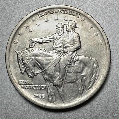 1925  STONE MOUNTAIN DOUBLED DIE OBV   COMMEMORATIVE HALF DOLLAR  #9873 - Image 1 of 3