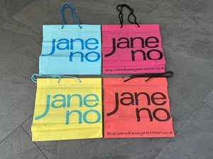 4 x Jane Norman Retro Plastic & String Handle Shopping / Carrier Bags - Picture 1 of 4
