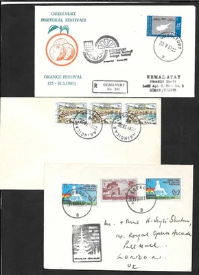 Cyprus N Covers 1978 Rural 1981 Lefkosa to U.K 1981 R GUZELYURT (R431) - Image 1 of 2