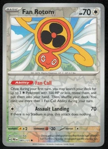 Ventilador Rotom 085/131 Reverse Holo SV: Prismatic Evolutions casi nuevo - Imagen 1 de 2