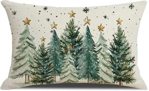 Kissenbezug Weihnachten 30x50, Weihnachtliche Kissenbezüge, Leinen - Bild 1 von 8