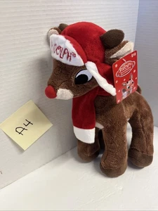 Rudolph The Red-Nosed Reindeer Plush  Dan Dee 12" Scarf & Cap - Picture 1 of 4