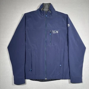 Mountain Hardwear Soft Shell Full Zip Jacket Navy Blue Men’s Size Small Outdoor - Picture 1 of 12