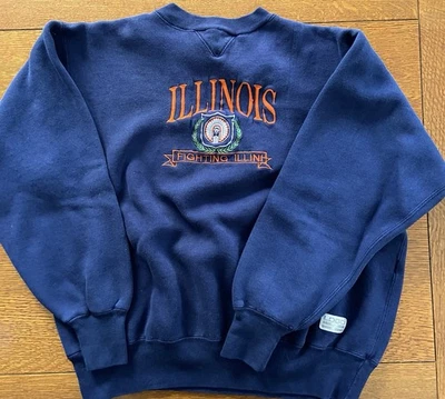 Sudadera Universitaria Illinois Fighting Illini De Colección ~ Grande Para Hombre Foto 1 de 4