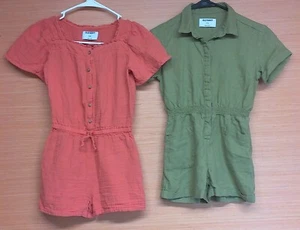Lot of Two Old Navy 1 Piece Jumpsuits Shorts Girl's Size Medium 8 - Picture 1 of 12